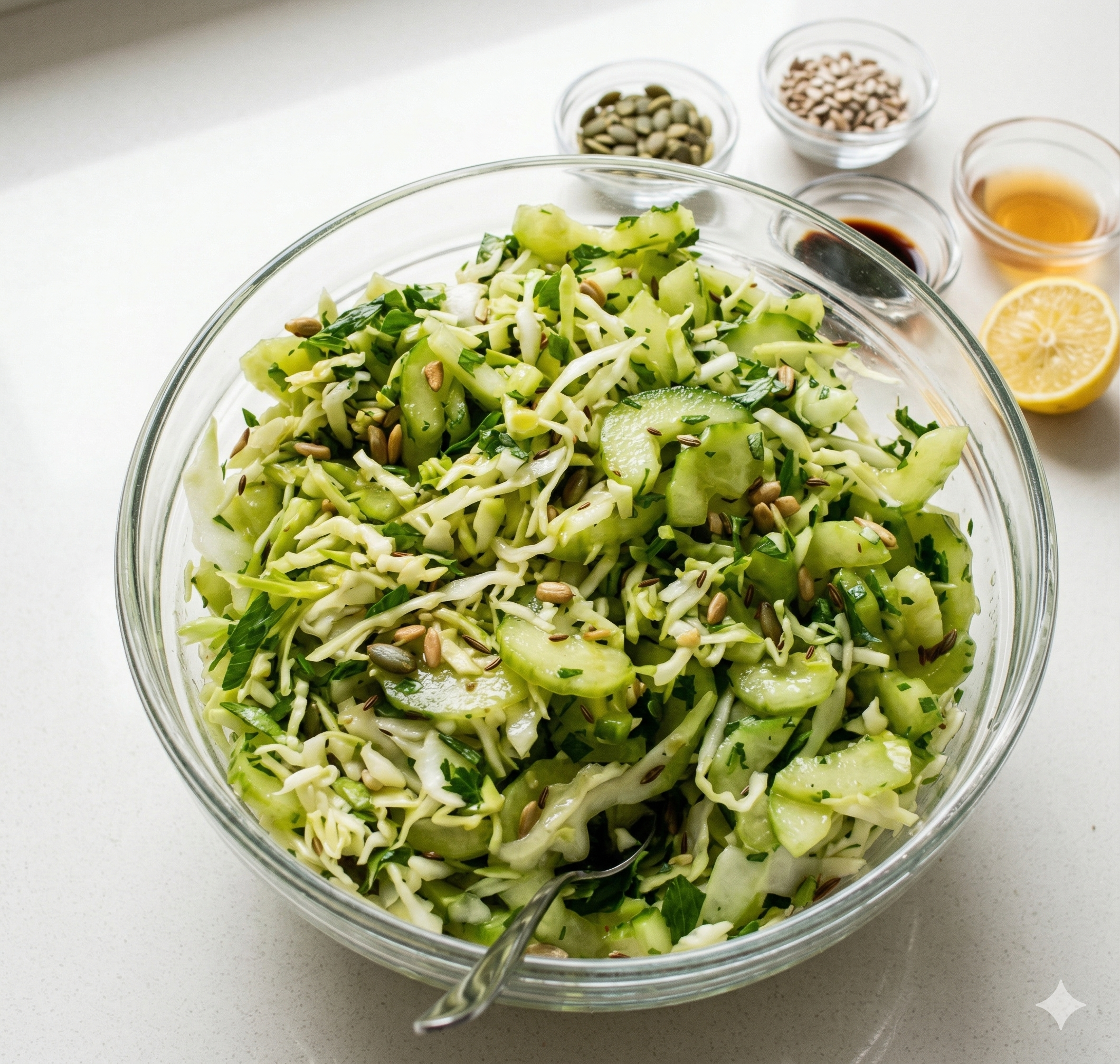 Crunchy Cucumber & Cabbage Seed Salad